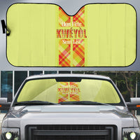 Bon Fete Kweyol Sent Lisi Auto Sun Shade Saint Lucia Creole Day Madras Motifs Yellow
