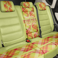 Bon Fete Kweyol Sent Lisi Back Car Seat Cover Saint Lucia Creole Day Madras Motifs Yellow