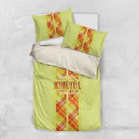 Bon Fete Kweyol Sent Lisi Bedding Set Saint Lucia Creole Day Madras Motifs Yellow