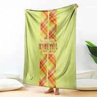 Bon Fete Kweyol Sent Lisi Blanket Saint Lucia Creole Day Madras Motifs Yellow