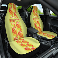 Bon Fete Kweyol Sent Lisi Car Seat Cover Saint Lucia Creole Day Madras Motifs Yellow