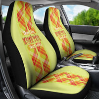 Bon Fete Kweyol Sent Lisi Car Seat Cover Saint Lucia Creole Day Madras Motifs Yellow