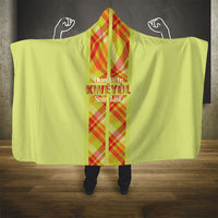 Bon Fete Kweyol Sent Lisi Hooded Blanket Saint Lucia Creole Day Madras Motifs Yellow