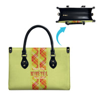 Bon Fete Kweyol Sent Lisi Leather Bag Saint Lucia Creole Day Madras Motifs Yellow