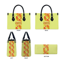Bon Fete Kweyol Sent Lisi Leather Bag Saint Lucia Creole Day Madras Motifs Yellow