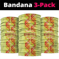 Bon Fete Kweyol Sent Lisi Neck Gaiter Saint Lucia Creole Day Madras Motifs Yellow