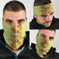 Bon Fete Kweyol Sent Lisi Neck Gaiter Saint Lucia Creole Day Madras Motifs Yellow