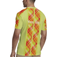 Personalized Bon Fete Kweyol Sent Lisi Rugby Jersey Saint Lucia Creole Day Madras Motifs Yellow