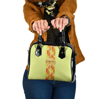 Bon Fete Kweyol Sent Lisi Shoulder Handbag Saint Lucia Creole Day Madras Motifs Yellow