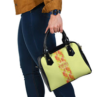 Bon Fete Kweyol Sent Lisi Shoulder Handbag Saint Lucia Creole Day Madras Motifs Yellow