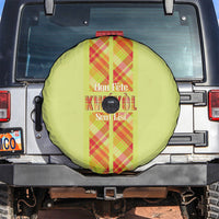 Bon Fete Kweyol Sent Lisi Spare Tire Cover Saint Lucia Creole Day Madras Motifs Yellow