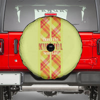 Bon Fete Kweyol Sent Lisi Spare Tire Cover Saint Lucia Creole Day Madras Motifs Yellow
