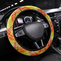 Bon Fete Kweyol Sent Lisi Steering Wheel Cover Saint Lucia Creole Day Madras Motifs Yellow