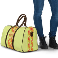 Bon Fete Kweyol Sent Lisi Travel Bag Saint Lucia Creole Day Madras Motifs Yellow