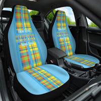 Bon Fete Kweyol Sent Lisi Car Seat Cover Saint Lucia Creole Day Madras Motifs Blue