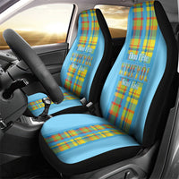 Bon Fete Kweyol Sent Lisi Car Seat Cover Saint Lucia Creole Day Madras Motifs Blue