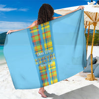 Bon Fete Kweyol Sent Lisi Sarong Saint Lucia Creole Day Madras Motifs Blue