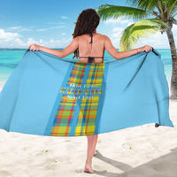 Bon Fete Kweyol Sent Lisi Sarong Saint Lucia Creole Day Madras Motifs Blue
