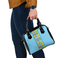 Bon Fete Kweyol Sent Lisi Shoulder Handbag Saint Lucia Creole Day Madras Motifs Blue