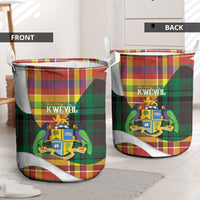 Bon Fete Kweyol Dominica Laundry Basket Creole Day Coat Of Arms Madras Motifs
