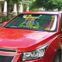 Bon Fete Kweyol Dominica Auto Sun Shade Creole Day Coat Of Arms Madras Motifs