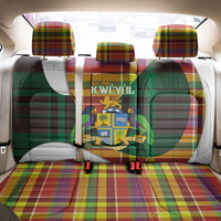 Bon Fete Kweyol Dominica Back Car Seat Cover Creole Day Coat Of Arms Madras Motifs