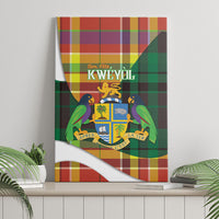 Bon Fete Kweyol Dominica Canvas Wall Art Creole Day Coat Of Arms Madras Motifs