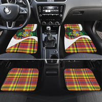 Personalized Bon Fete Kweyol Dominica Car Mats Creole Day Coat Of Arms Madras Motifs