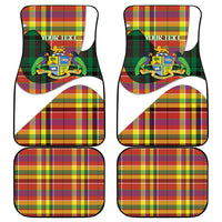 Personalized Bon Fete Kweyol Dominica Car Mats Creole Day Coat Of Arms Madras Motifs