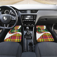 Personalized Bon Fete Kweyol Dominica Car Mats Creole Day Coat Of Arms Madras Motifs
