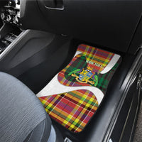 Personalized Bon Fete Kweyol Dominica Car Mats Creole Day Coat Of Arms Madras Motifs