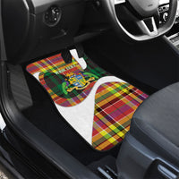 Personalized Bon Fete Kweyol Dominica Car Mats Creole Day Coat Of Arms Madras Motifs