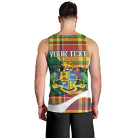 Personalized Bon Fete Kweyol Dominica Men Tank Top Creole Day Coat Of Arms Madras Motifs