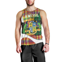 Personalized Bon Fete Kweyol Dominica Men Tank Top Creole Day Coat Of Arms Madras Motifs