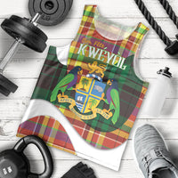 Personalized Bon Fete Kweyol Dominica Men Tank Top Creole Day Coat Of Arms Madras Motifs