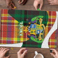 Bon Fete Kweyol Dominica Puzzle Creole Day Coat Of Arms Madras Motifs