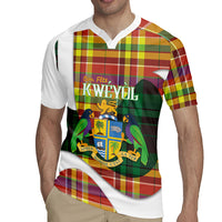 Personalized Bon Fete Kweyol Dominica Rugby Jersey Creole Day Coat Of Arms Madras Motifs