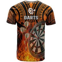 Personalised Polynesian Darts T Shirt Fire Burning With Tribal Tattoo - Wonder Print Shop