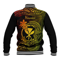 Hawaii Baseball Jacket Fish Hook Tattoo Mix Polynesian Plumeria Reggae Version - Wonder Print Shop