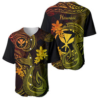 Hawaii Baseball Jersey Fish Hook Tattoo Mix Polynesian Plumeria Reggae Version - Wonder Print Shop