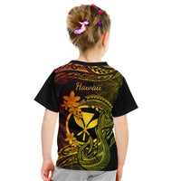 Hawaii Kid T Shirt Fish Hook Tattoo Mix Polynesian Plumeria Reggae Version - Wonder Print Shop