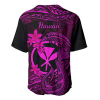 Hawaii Baseball Jersey Fish Hook Tattoo Mix Polynesian Plumeria Pink Version - Wonder Print Shop