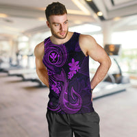 hawaii-men-tank-top-fish-hook-tattoo-mix-polynesian-plumeria-purple-version