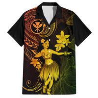 Hawaii Kid Hawaiian Shirt Hula Girl Mix Polynesian Plumeria Reggae Version - Wonder Print Shop