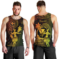 hawaii-men-tank-top-hula-girl-mix-polynesian-plumeria-reggae-version
