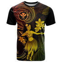 Hawaii T Shirt Hula Girl Mix Polynesian Plumeria Reggae Version - Wonder Print Shop