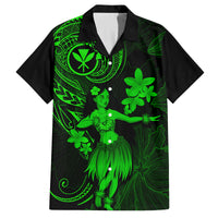Hawaii Kid Hawaiian Shirt Hula Girl Mix Polynesian Plumeria Green Version - Wonder Print Shop