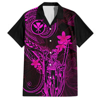 Hawaii Kid Hawaiian Shirt King Kamehameha Mix Polynesian Plumeria Pink Version - Wonder Print Shop