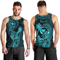 hawaii-men-tank-top-king-kamehameha-mix-polynesian-plumeria-turquoise-version