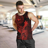 hawaii-men-tank-top-king-kamehameha-mix-polynesian-plumeria-red-version